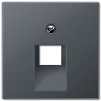 Лицевая панель Jung A creation для 1-м. розетки RJ11/RJ45 антрацит картинка